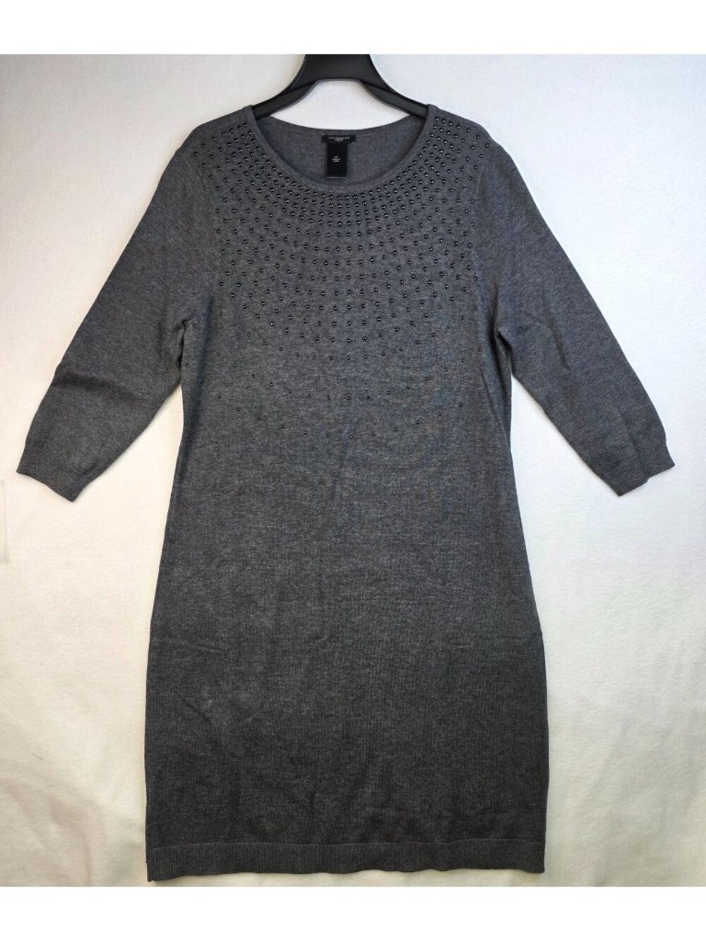 Ann Taylor Embellished Wool Sweater Dress PL Holidays Minimalist Quiet Luxury